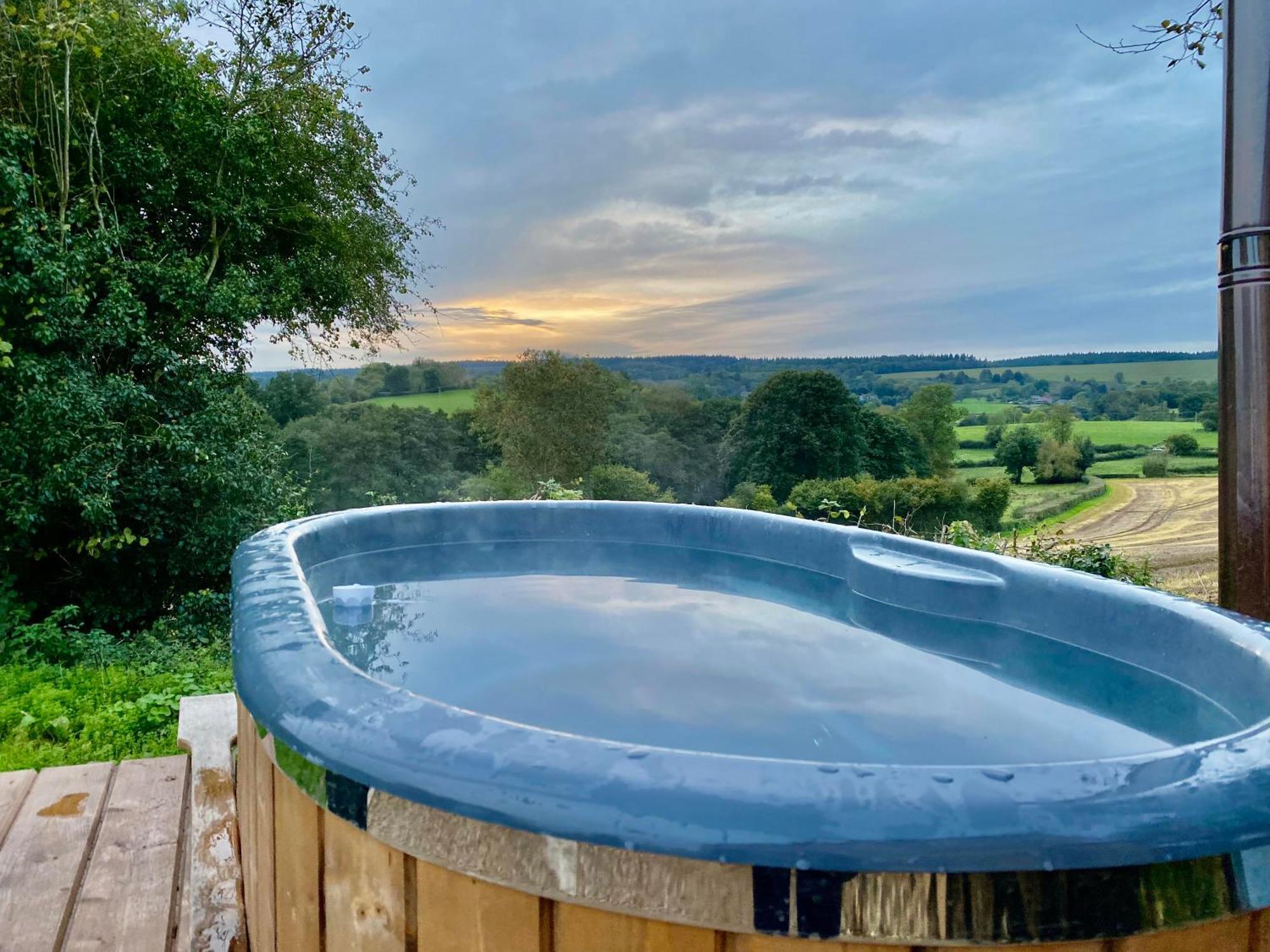 Romantic Nature Retreat, Luxury Glamping & Stargazing Views - Dragonfly Shepherd Hut Yarpole Esterno foto
