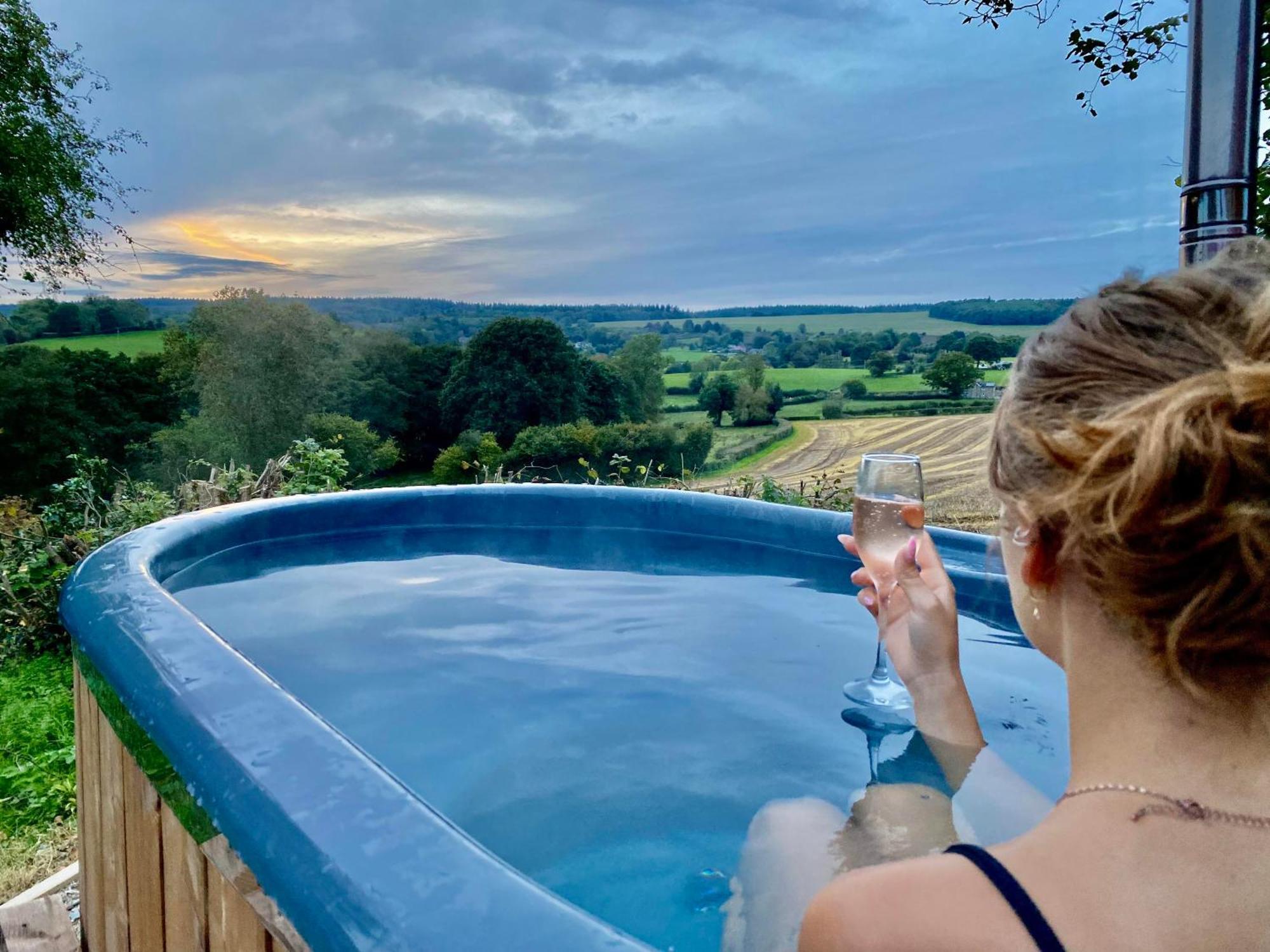 Romantic Nature Retreat, Luxury Glamping & Stargazing Views - Dragonfly Shepherd Hut Yarpole Esterno foto